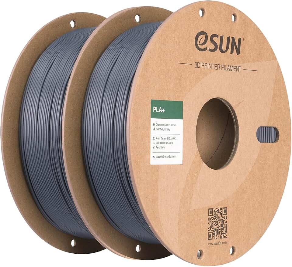 eSUN PLA+ Filament 1.75mm, Grau, 2KG
