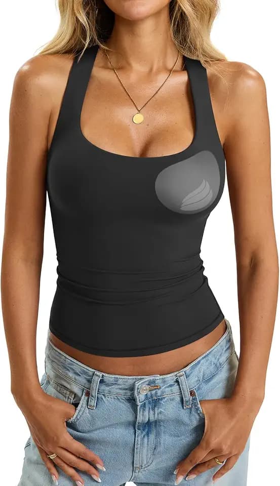 EasyGala Womens Padded Racerback Tank Tops Double Lined Built in Bra Cami