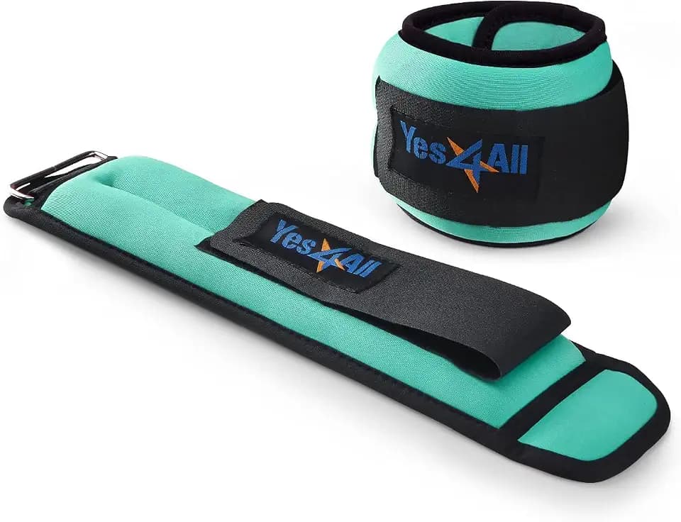 Yes4All Klettverschluss Neopren Gewichtsmanschetten Paar für Frauen Männer mit verschiedenen Größen (0,9 kg - 4,5 kg) - Unisex Beingewichte für Walking, Rucking, Calisthenics