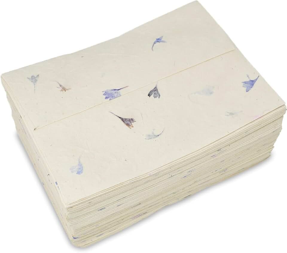 Kathmandu Valley Co. Lokta Envelopes for 5x7 Cards, Cornflower (100 Pack)