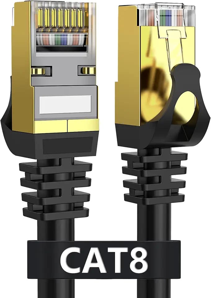 Dacrown Cat 8 Ethernet Cable 50FT, 40Gbps 2000MHz High-Speed Network Cable