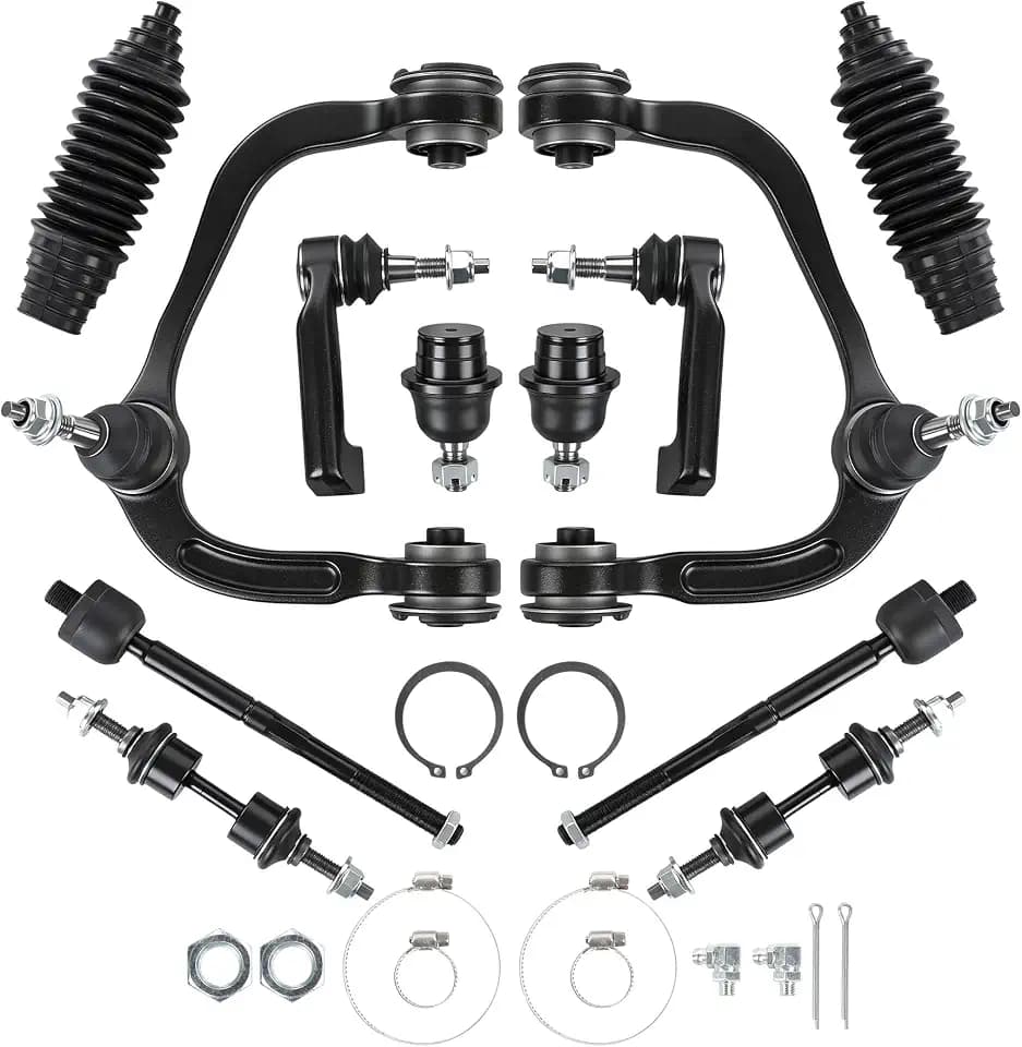12pc Front End Suspension Kit Control Arms w/Ball Joints Tie Rods