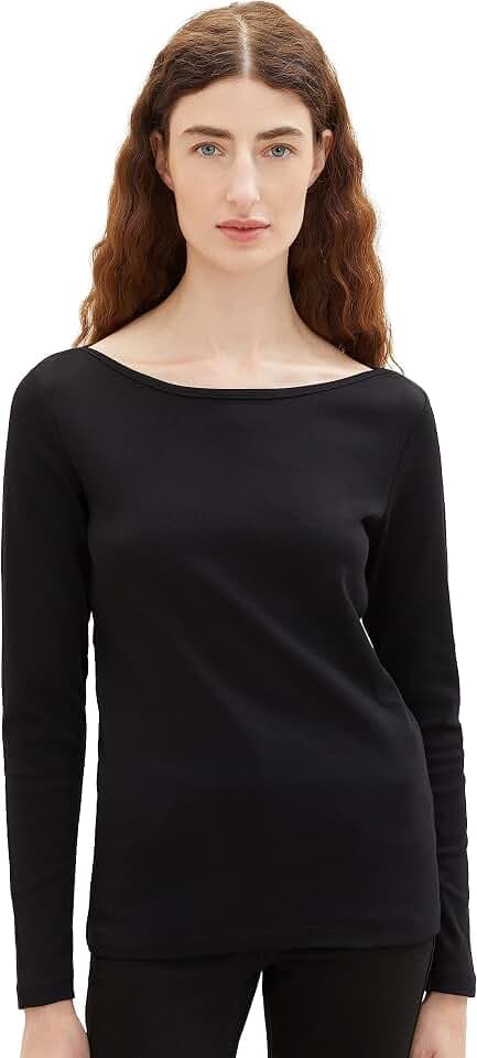 TOM TAILOR Damen 1039767 Basic Langarmshirt (1er Pack)