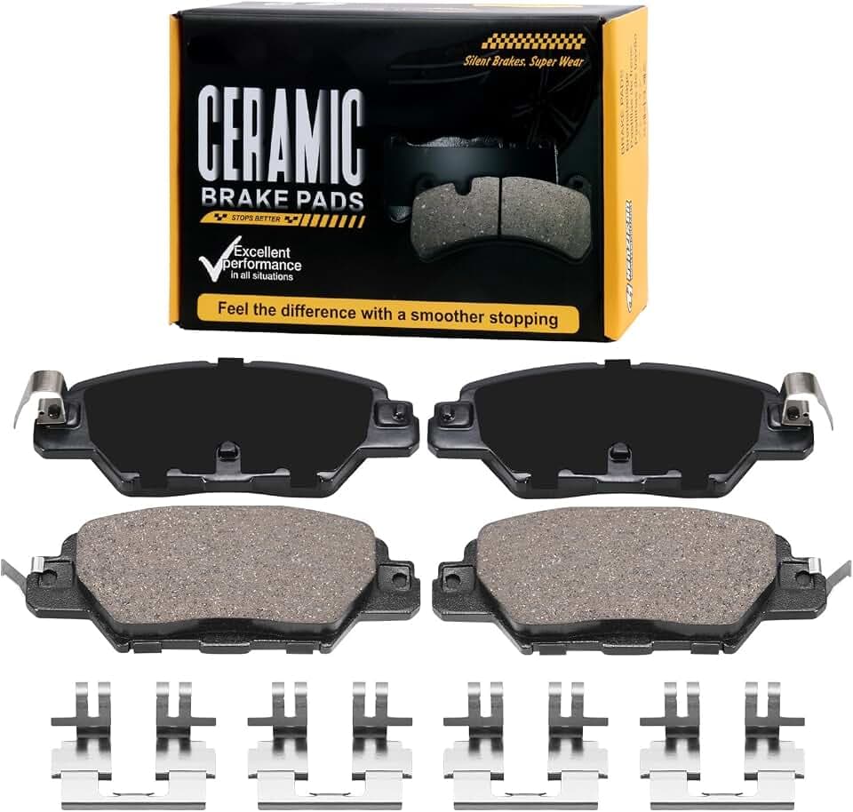 D1846 Rear Brake Pads Fit For 2016 2017 2018 2019-2024 Mazda CX-5, Ceramic Brake Pads w/Hardware 2019 2020 2021 2022 2023 2024 Replacement