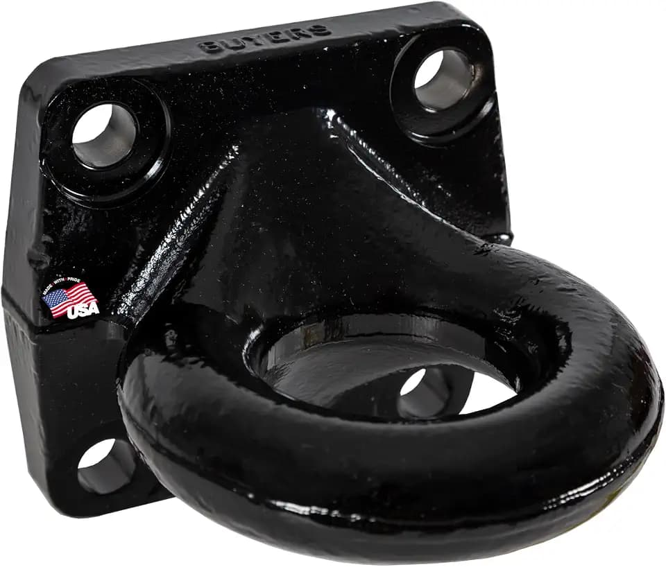 Buyers Products BDB1385 3 Inch Forged 4-Bolt Pintle Drawbar, Black