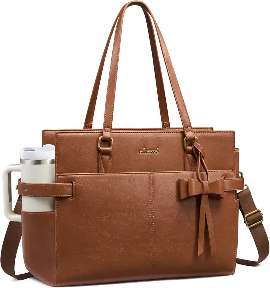LOVEVOOK Laptop Bag for Women, Work Tote Computer Purse for Office Teacher