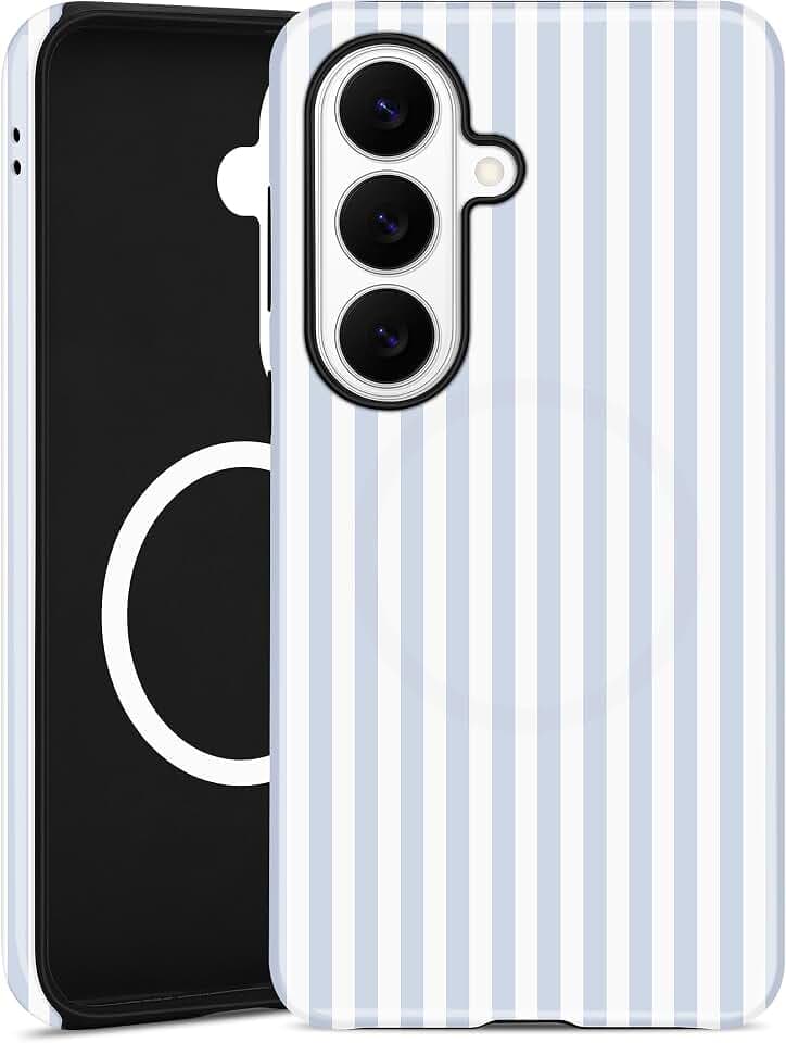 Magnetic Striped Phone Case for Samsung Galaxy S26, Blue