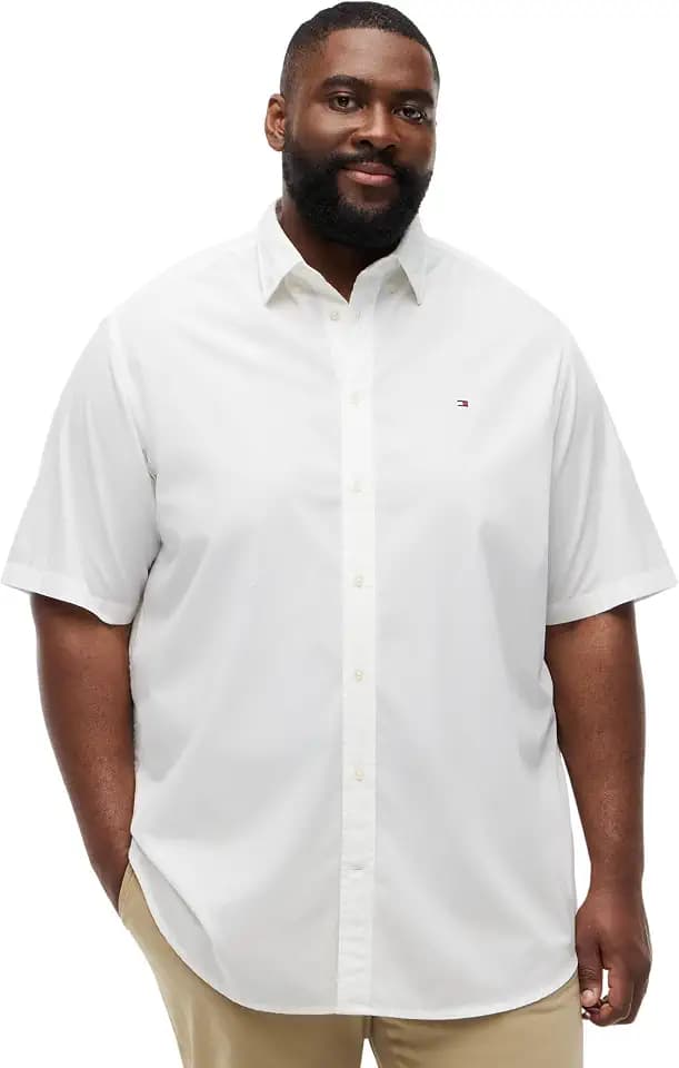 Tommy Hilfiger Herren Bt-Flex Poplin Solid S/S Shirt-b Mw0mw41257 S/S Shirt (1er Pack)