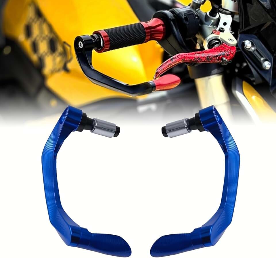 7/8" 22mm Motorcycle Brake Clutch Lever Guard Protector(Blue)