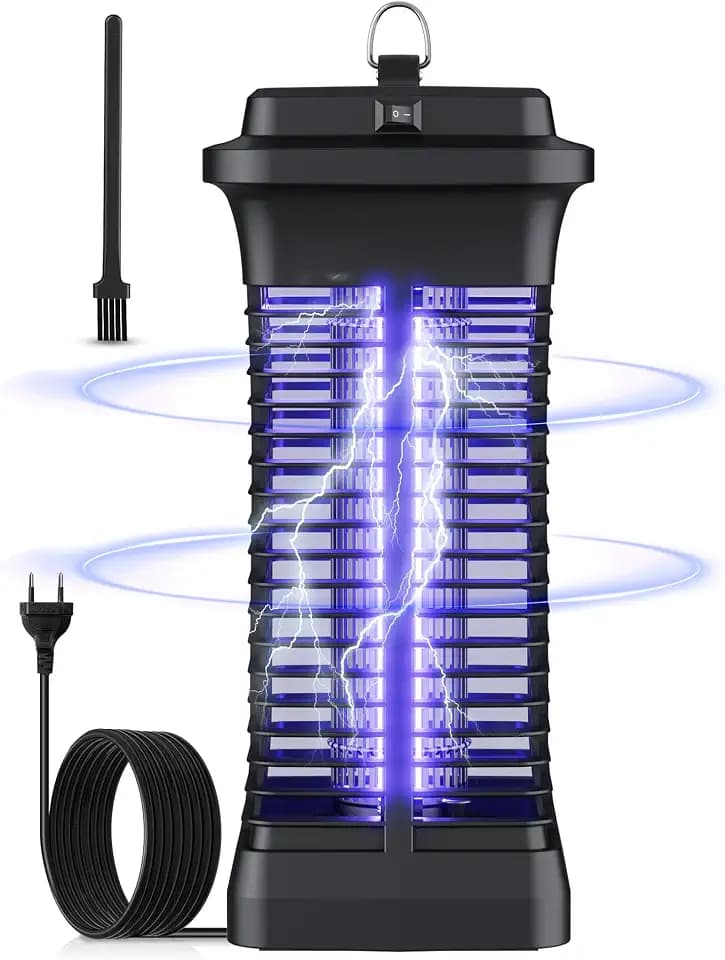 Elektrischer Insektenvernichter mit 365nm UV-Licht & 1000V | Umweltfreundliche Mückenlampe 6W, Energiesparend & Leise für Schlafzimmer, Wohnzimmer, Innenräume | Sicher & Effektiv gegen Stechmücken