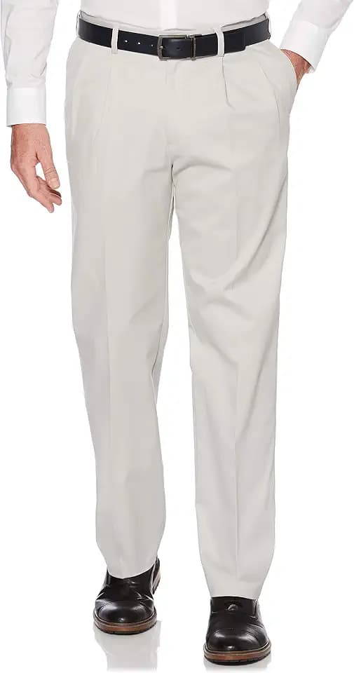 Savane Men's Ultimate Performance Pleated Chino Pants