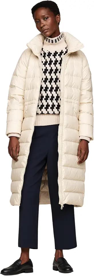 Tommy Hilfiger Damen Mw Down Funnel Nk Maxi Coat Ww0ww43553 Daunenmantel (1er Pack)