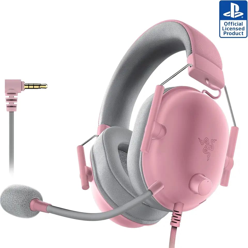 Razer BlackShark V2 X Wired PlayStation Gaming Headset, Pink
