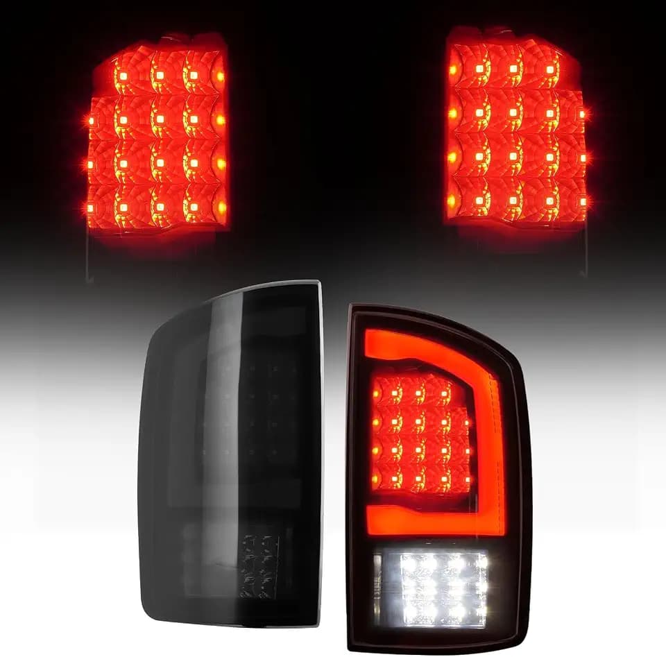 WonVon LED Taillights Assembly Compatible for 2002-2006 Dodge Ram