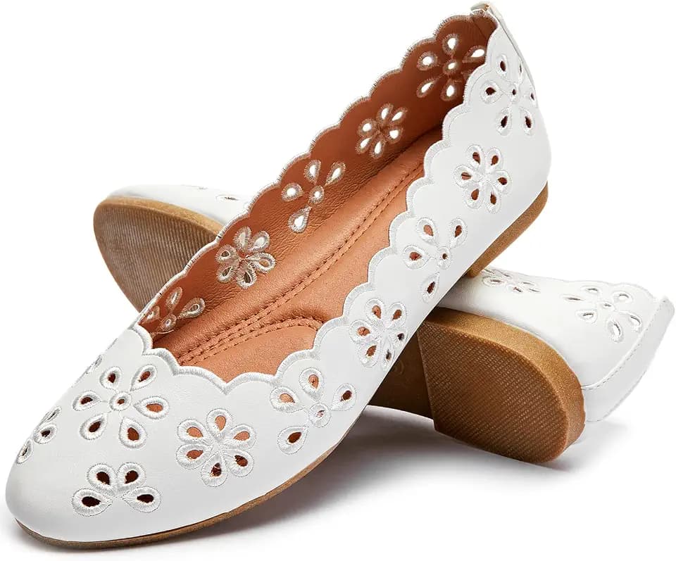 FRACORA Womens Ballet Flats Comfortable Dress Shoes Summer Slip on Flats