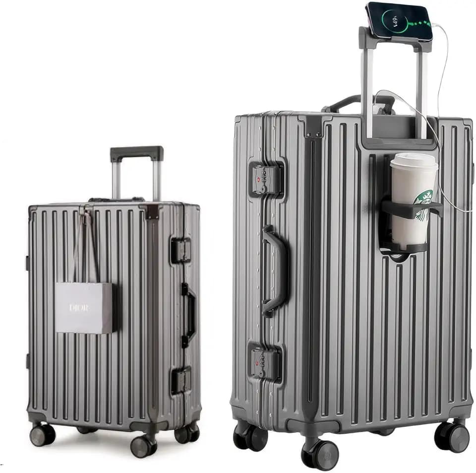 HotWay 20inch Aluminum Frame Hard Shell Carry On Luggage