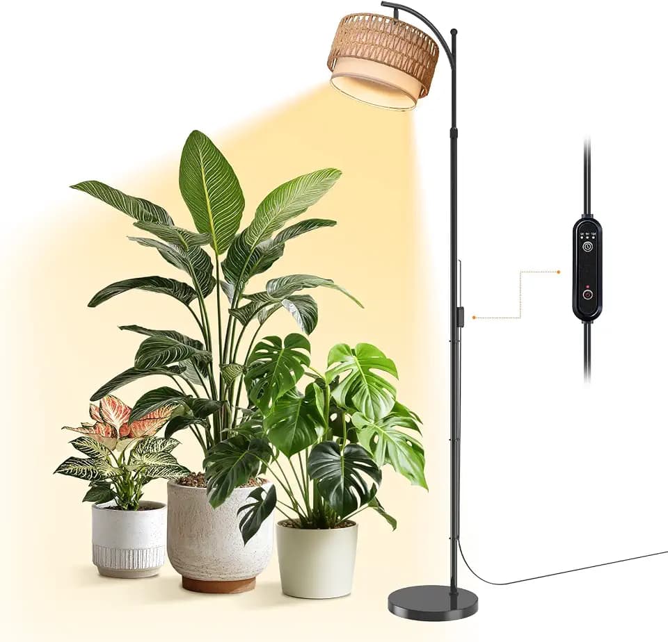 Bstrip Standing Grow Light for Indoor Plants, 65-72.8in Adjustable Height