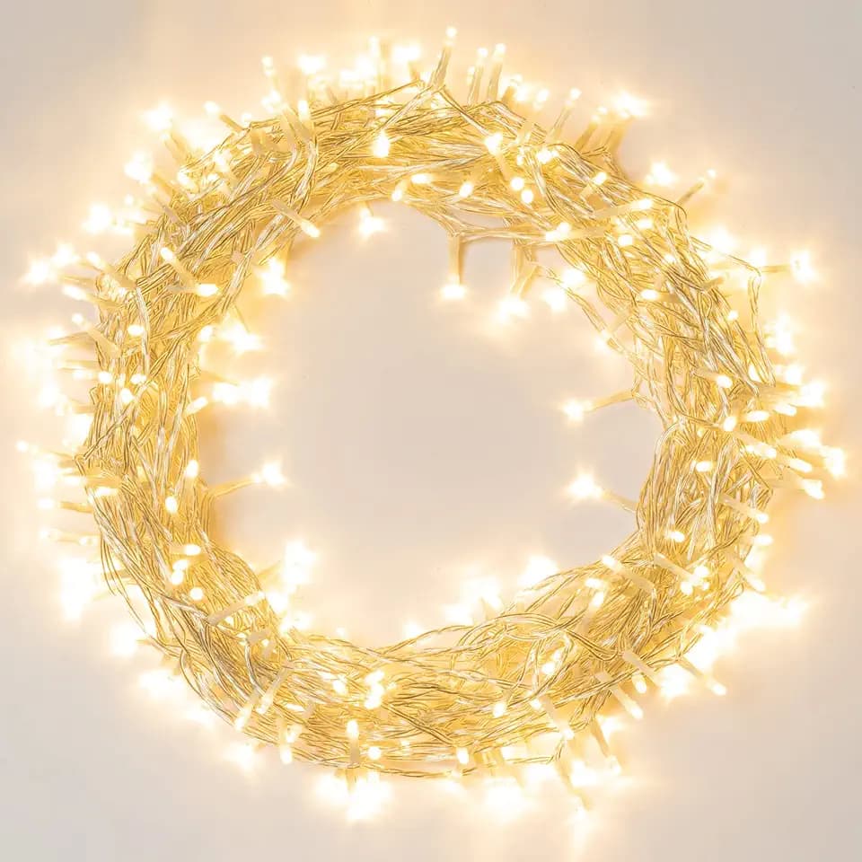 Koopower LED Lichterkette (4 x 50er LED | 5m) mit Timer und 9 Programm Batteriebetrieben, Warmweiß für Weihnachten, Schlafzimmer, Party