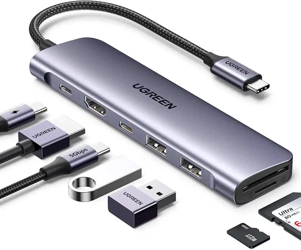 UGREEN USB C Hub for Laptop Revodok 7 in 1 Dock 4K HDMI to USB C Adapter