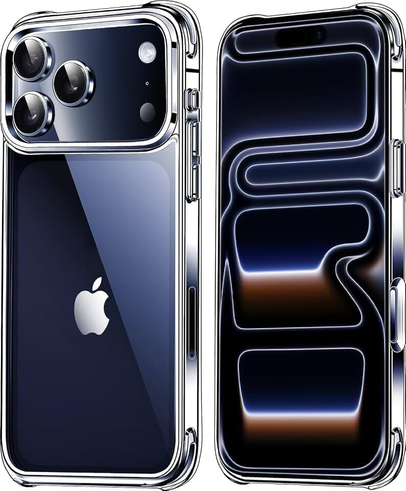 Mkeke Compatible with iPhone 17 Pro Case Clear [Not-Yellowing] [Military-Grade Drop Protection] Shockproof Protective Phone Bumper 6.3 inch 2025