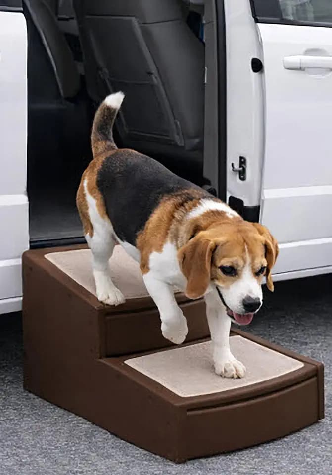 Pet Gear Easy Step II Extra Wide Pet Stairs, Coffee Bean