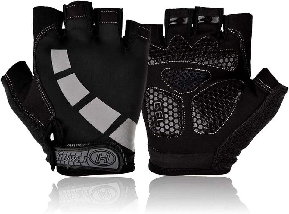 Fahrradhandschuhe Herren Damen Sommer, Radsporthandschuhe Halbfinger für Mountainbike Rennrad Wandern Bergsteigen