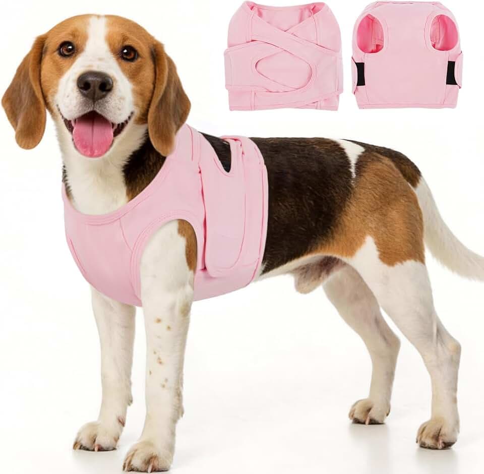 BRKURLEG Dog Chest Recovery Suit After Surgery, Pink L