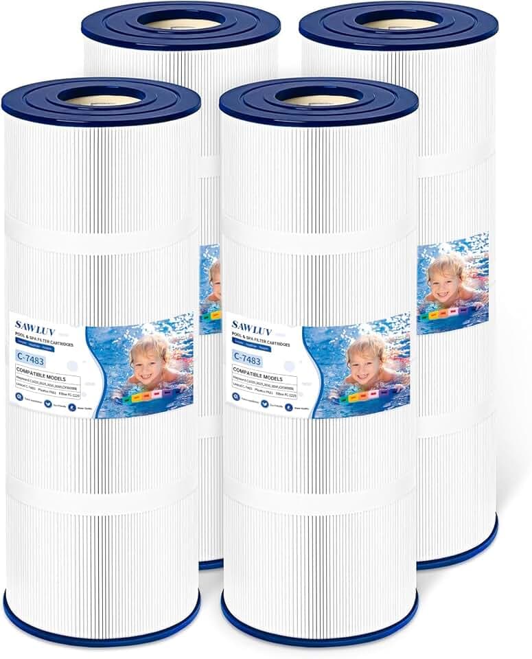 C3030 Pool Filter Cartridge Replace C580E Hay-ward CX580XRE Uni-cel C-7483 Hay-ward SwimClear C3020 C3025, Compatible with Pleat-tco PA81-PAK4, Fil-bur FC-1225, FC-6425, 4 X 81 sq. ft. Cartridge 4pc