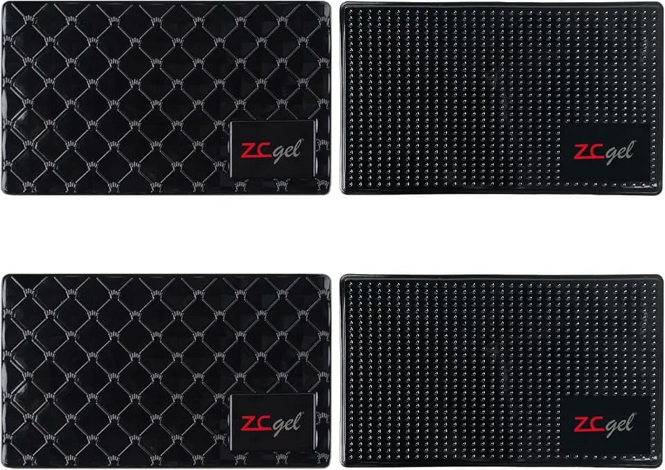 Sticky Dash Pad (4 Pack), Removable and Traceless Car Dashboard Mat with Heat Resistant, Sticky Non-Slip Dashboard Gel Pad for Cell Phone, Sunglasses, Keys, Coins and More (Size: 5.9" x 3.5")