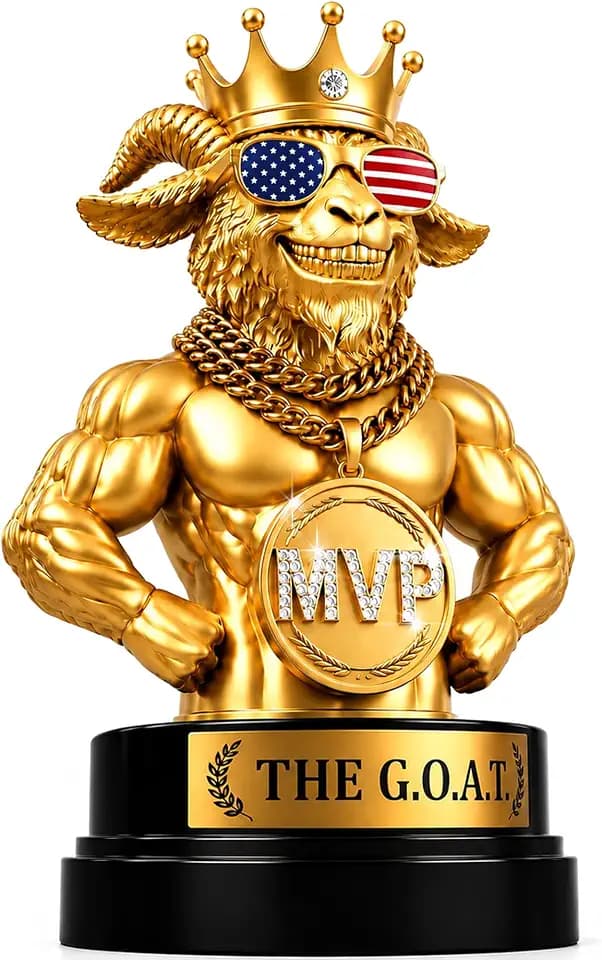 Goat Trophy Winner Award, 7 Inch Funny Greatest of All Time Gift