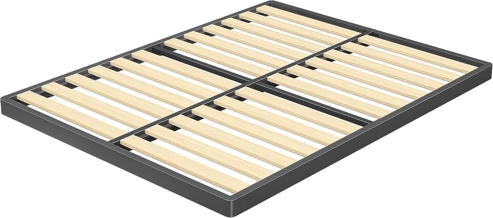 VIPSHOW 2 Inch Full Sag-Proof Wooden Slats Box Spring with Round Corners
