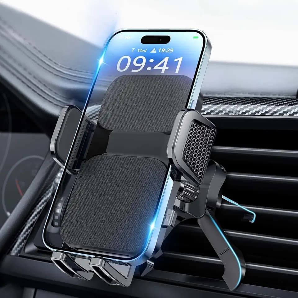 Brencco Handyhalterung Auto Lüftung, Metallhaken, 360°, 4-7 Zoll