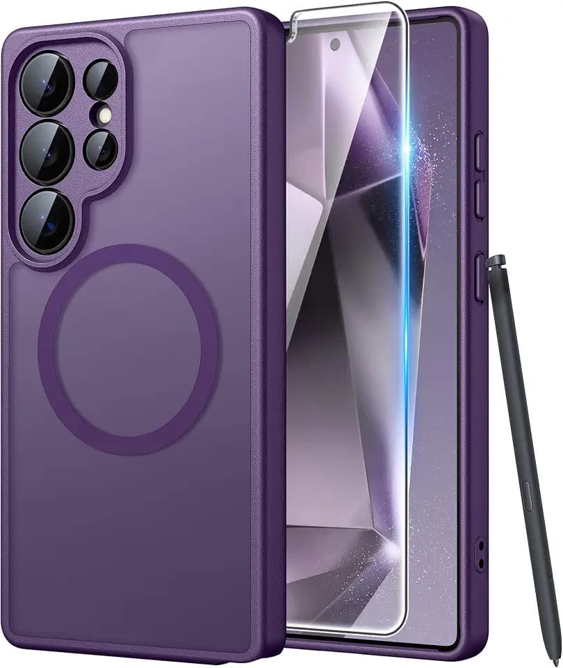 FNTCASE for Samsung Galaxy S24 Ultra Case, Compatible with Magsafe Purple