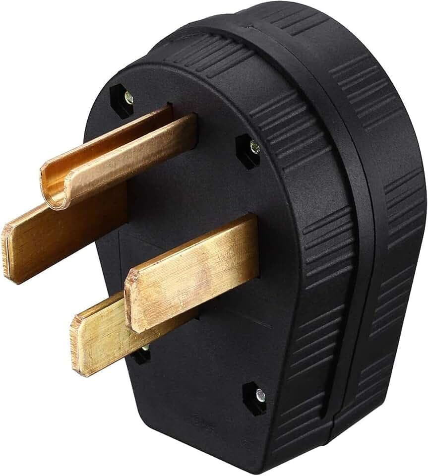 Miady NEMA 14-50P Power Plug, 50-Amp 4-Prong 125/250V Straight Blade Angles Dryer Replacement Male Plugs