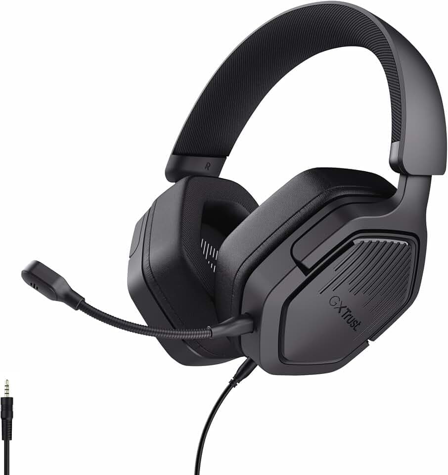 GXTrust Ravox Gaming Headset mit Mikrofon, 3.5mm Stecker, Schwarz