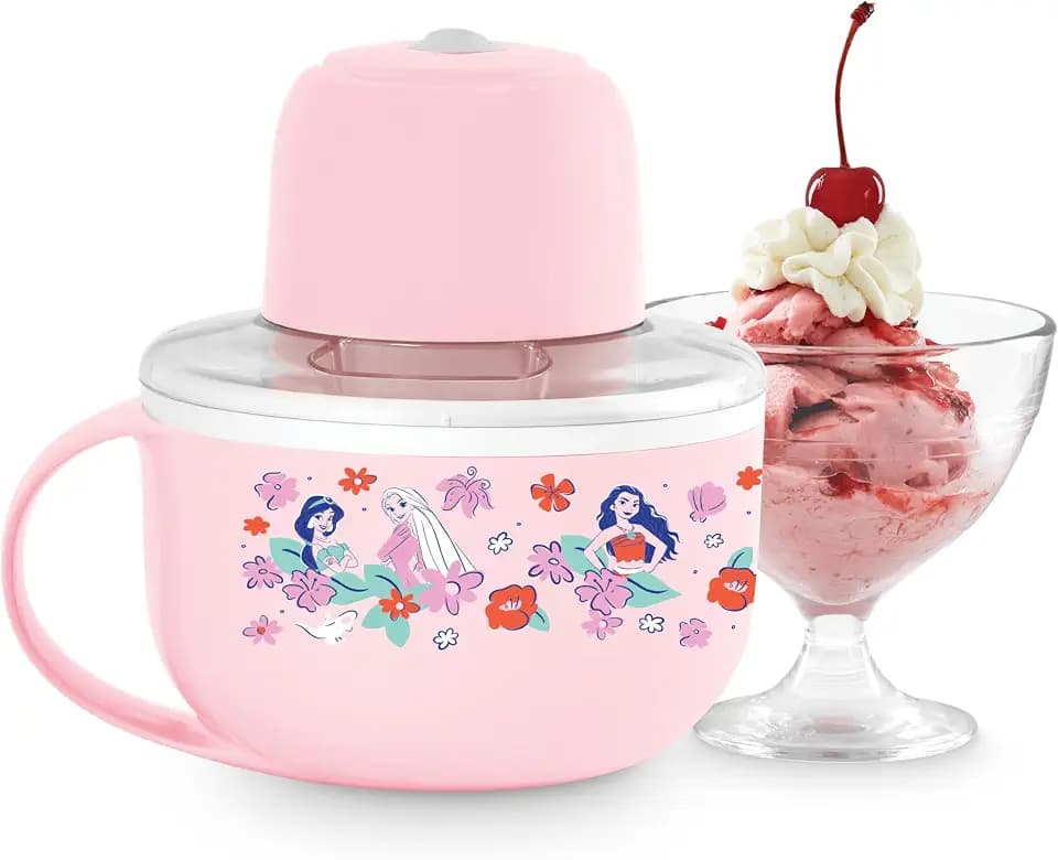 Disney | Dash Princess My Mug Ice Cream Maker — Electric Countertop Soft Serve Ice Cream Machine, Single Serve Half-Pint Princess Mug with Ingredient Chute & Recipe Guide