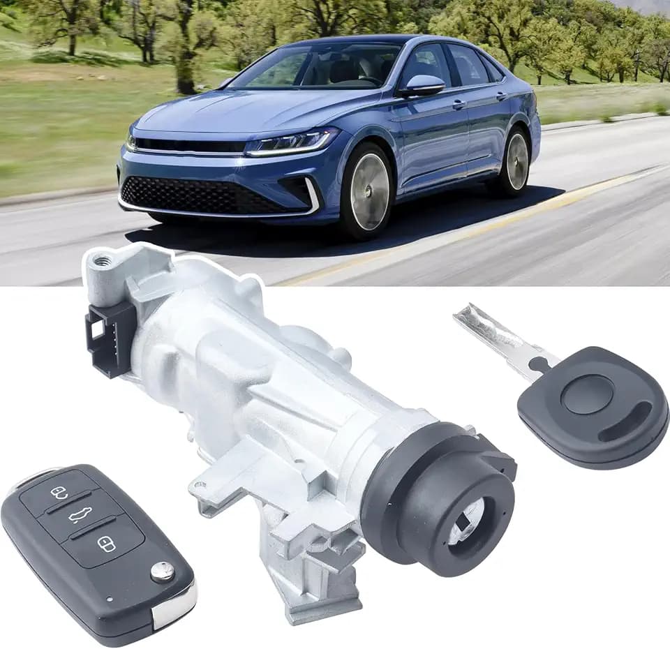 1K0905851B ILA740 VW Ignition Switch Lock Cylinder with Intelligent Remote Control Key | Compatible with Golf (2004-2011), Jetta (2006-2018), EOS (2007-2011), Tiguan (2008-2011), Rabbit (2006-2009)