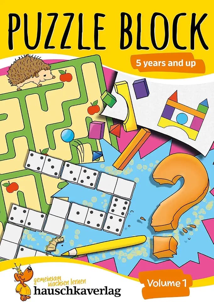 Puzzle Activity Book from 5 Years - Volume 1: Colourful Preschool Activity Books with Puzzle Fun - Labyrinth, Sudoku, Search and Find Books for ... & Logical Thinking: Puzzle Activity Books