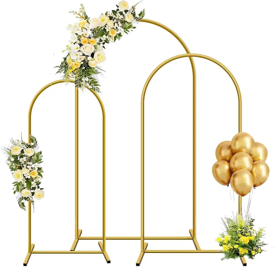 Metal Arch Backdrop Stand, Set of 3 (4/5/6ft) Wedding Arch Stand