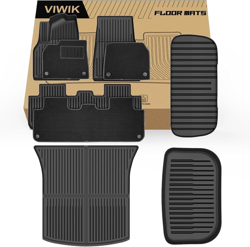 VIWIK 2026 2025 Tesla Model Y Juniper Floor Mats - Custom Fit, All Weather