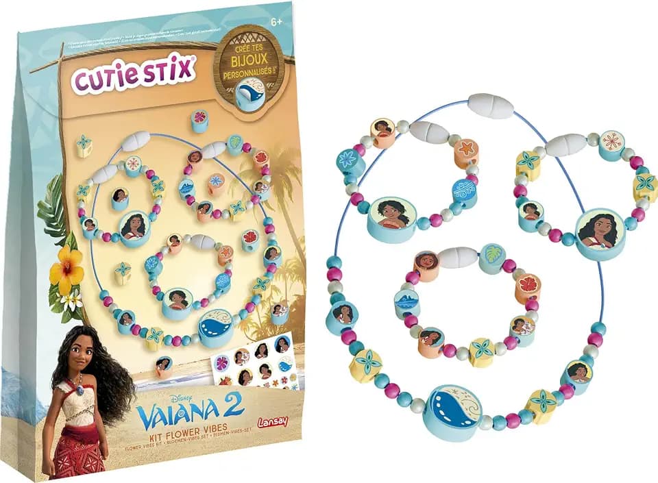 Lansay - Cutie Stix Vaiana 2 Flower Vibes - Schmuckbastelset - Ab 6 Jahren