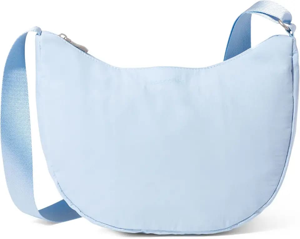 Baggallini Swift Crescent Crossbody Bag for Women - Lightweight 12"x8" Travel Purse Handbag