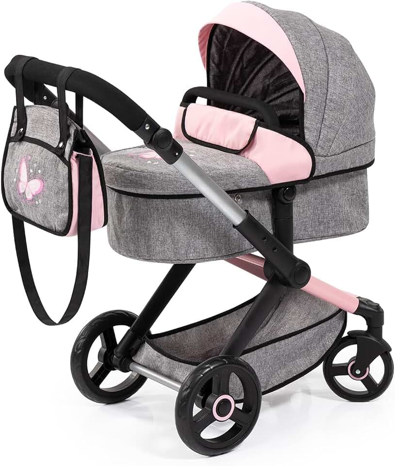 Bayer Design Puppenwagen Xeo mit Tasche, höhenverstellbar, wandelbar