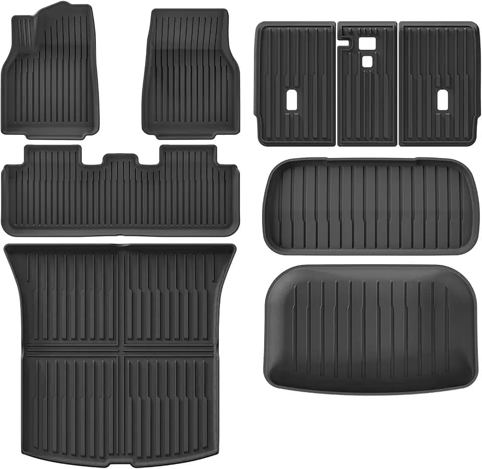 LUCKEASY 7PCS Floor Mats for 2025 2026 Tesla Model Y Juniper