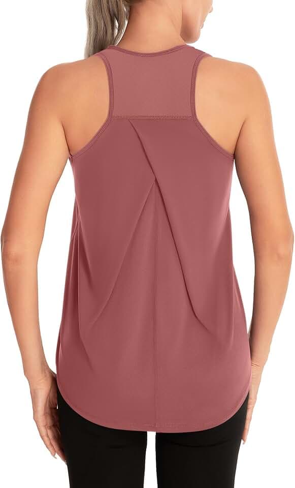 Damen Sport Tank Top Ärmelloses Leichte Fitness Top Yoga Oberteile