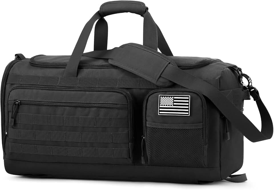 G4Free 3-in-1 Duffle Bag Travel Gym Sports, Large Tactical Duffel Backpack