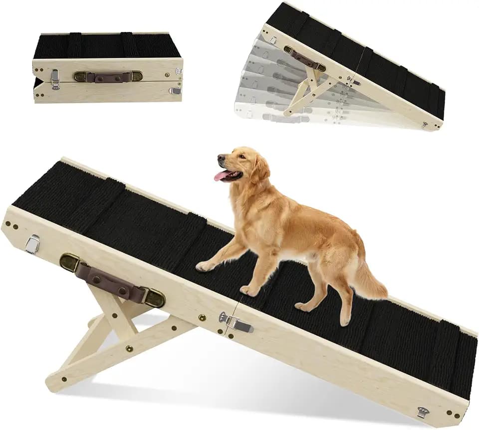 whiffee Dog Ramp for Couch,Adjustable 6-Height