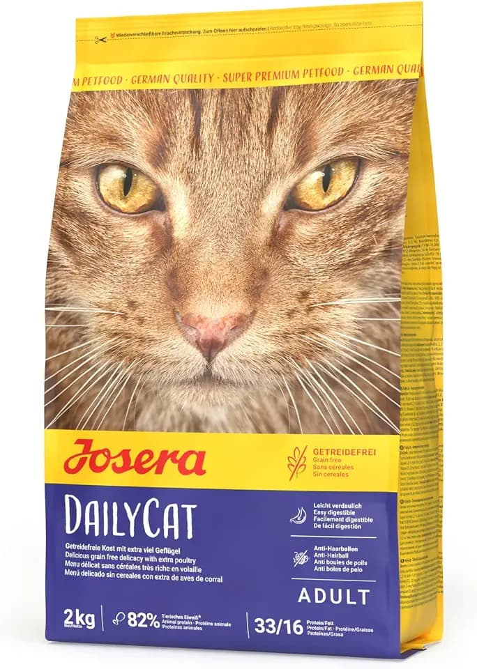 JOSERA DailyCat (2kg) | Katzenfutter trocken mit Geflügel & Süßkartoffel