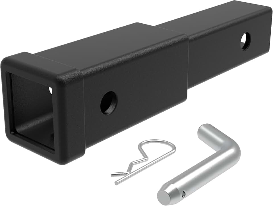 2 in Receiver Hitch Extender with 8 in Hitch Extension Length