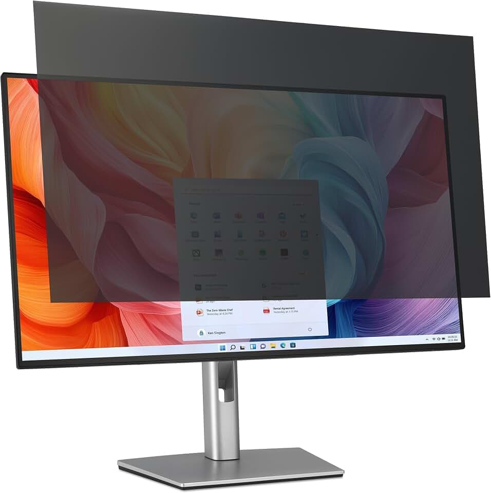 Kensington High Clarity Privacy Screen for 27 inch 16:9 Widescreen Monitor, Easy Installation Computer Privacy Filter for Desktop, 2H hardness Protection, Compatible with LG Samsung Dell, HC270A169A